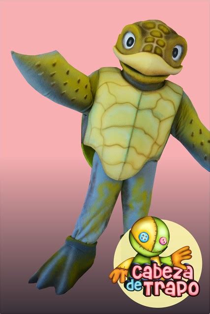 Tortuga mascot costume infographics